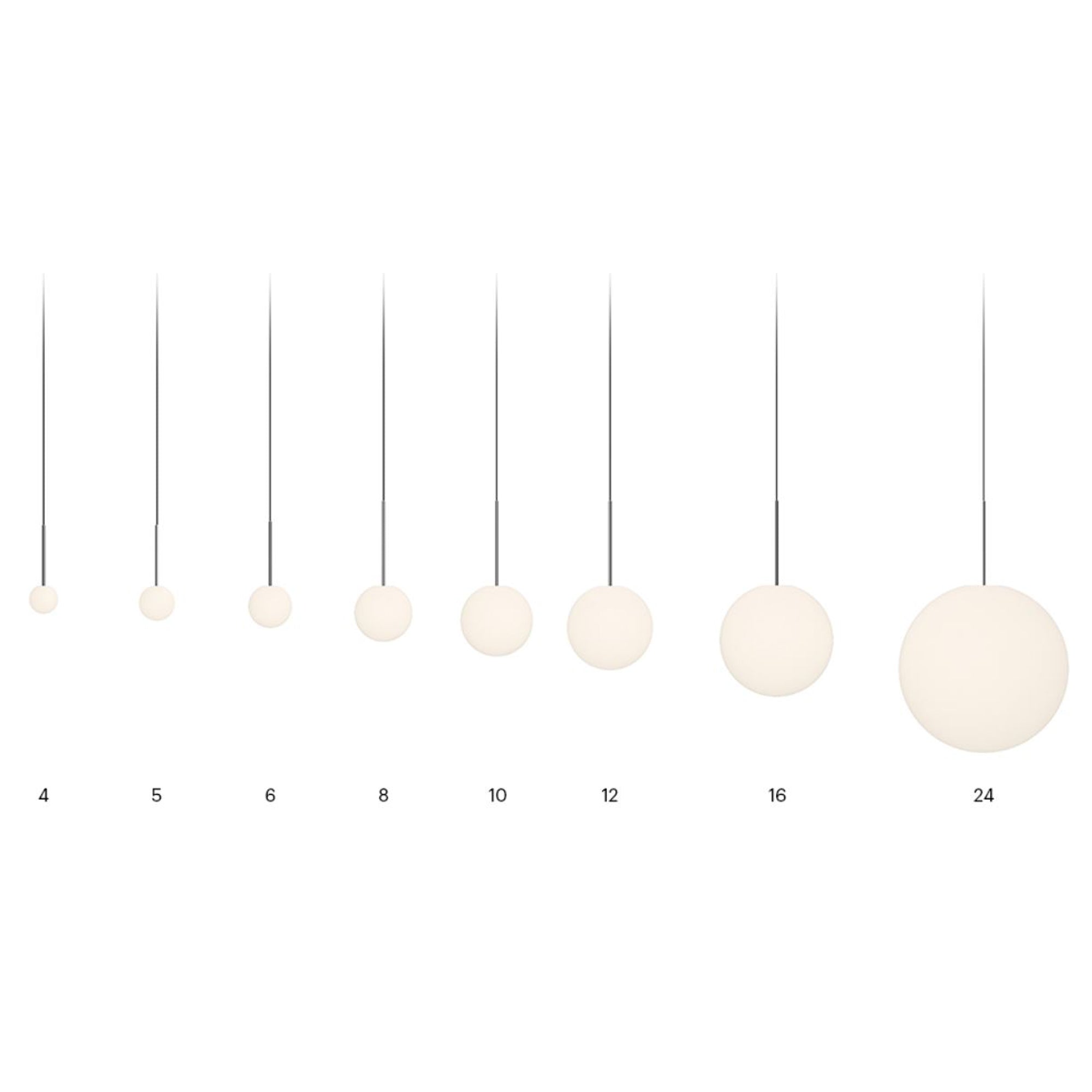 Suspension LED minimaliste, chaude et discrète, sphère en acier, verre et aluminium