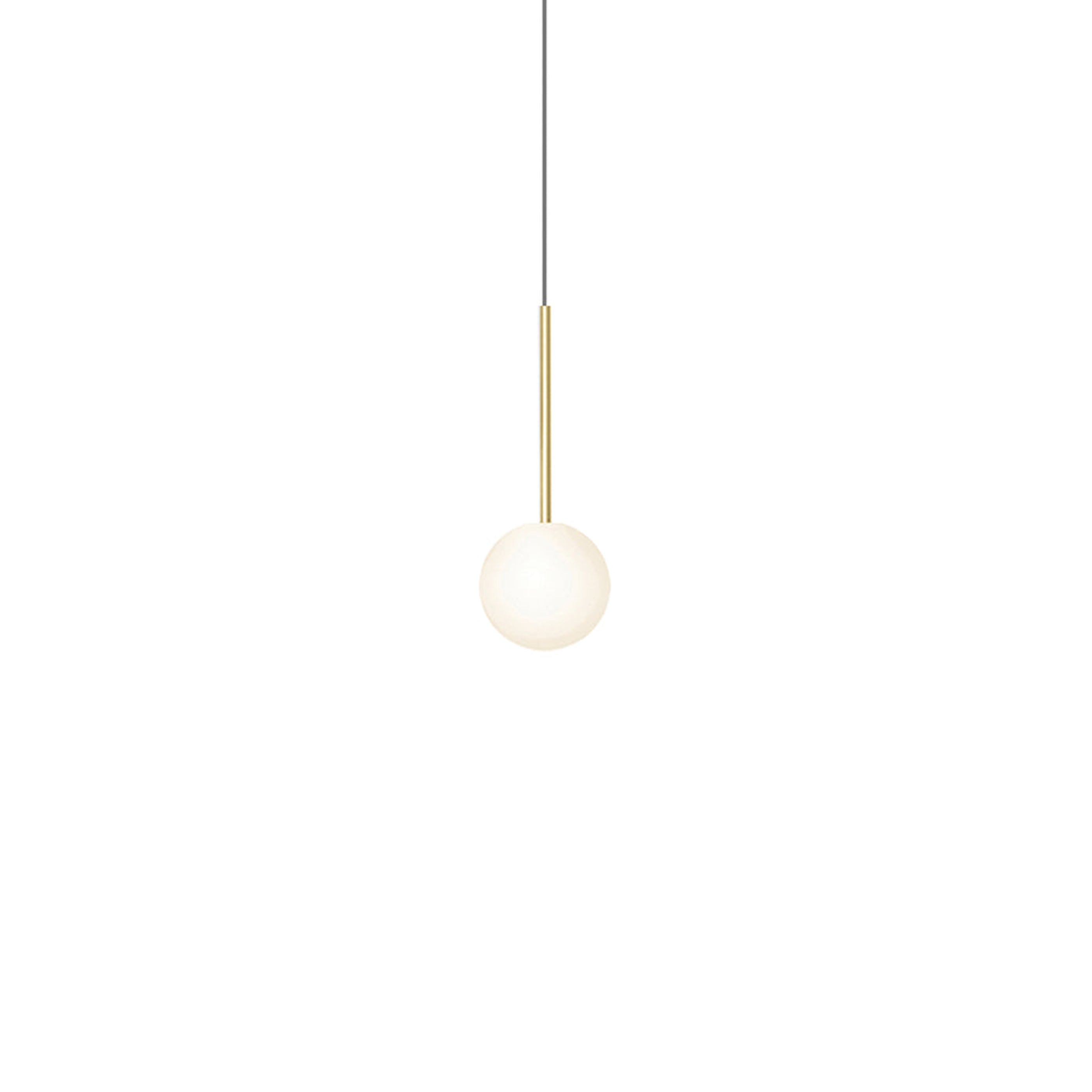 Suspension LED minimaliste, chaude et discrète, sphère en acier, verre et aluminium
