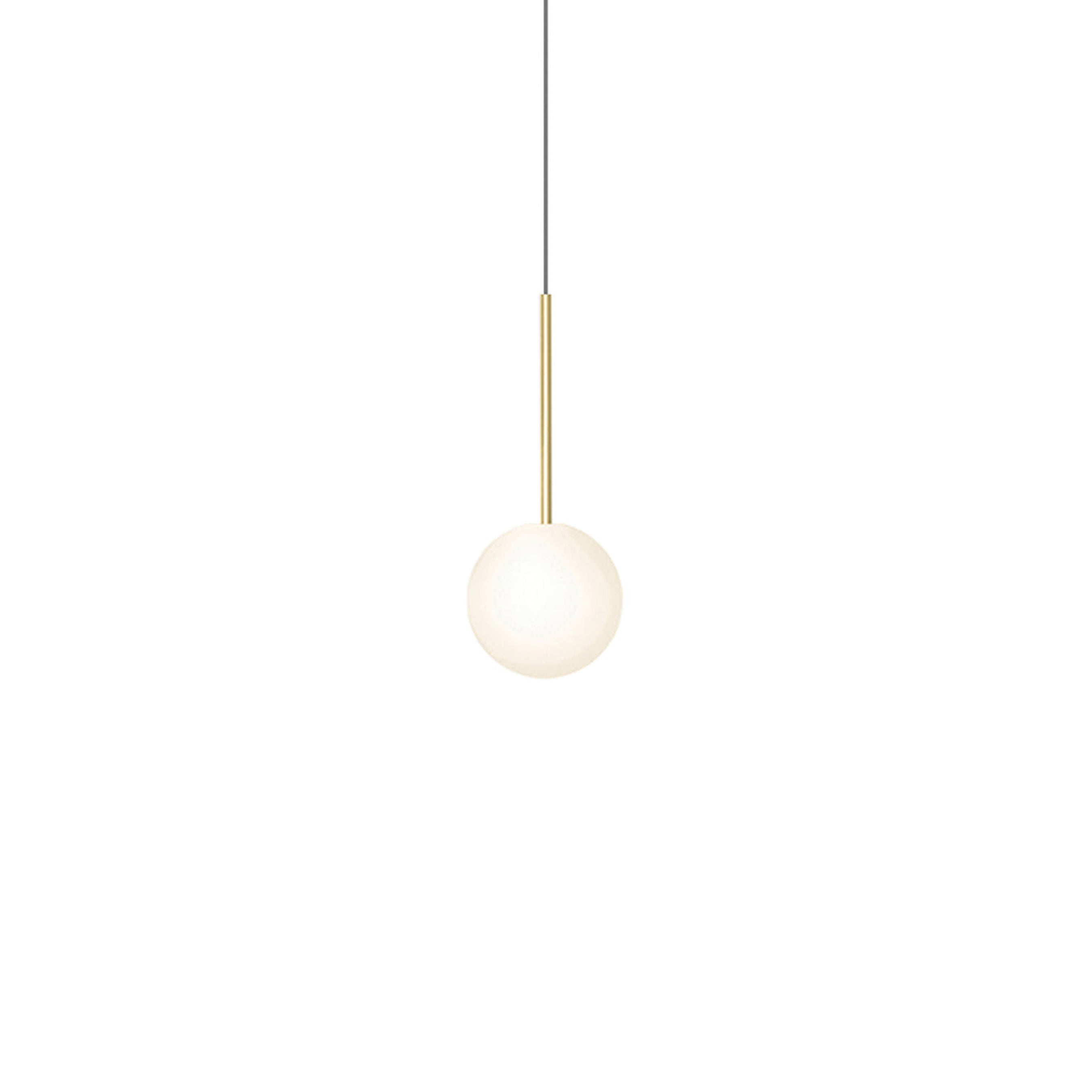 Suspension LED minimaliste, chaude et discrète, sphère en acier, verre et aluminium