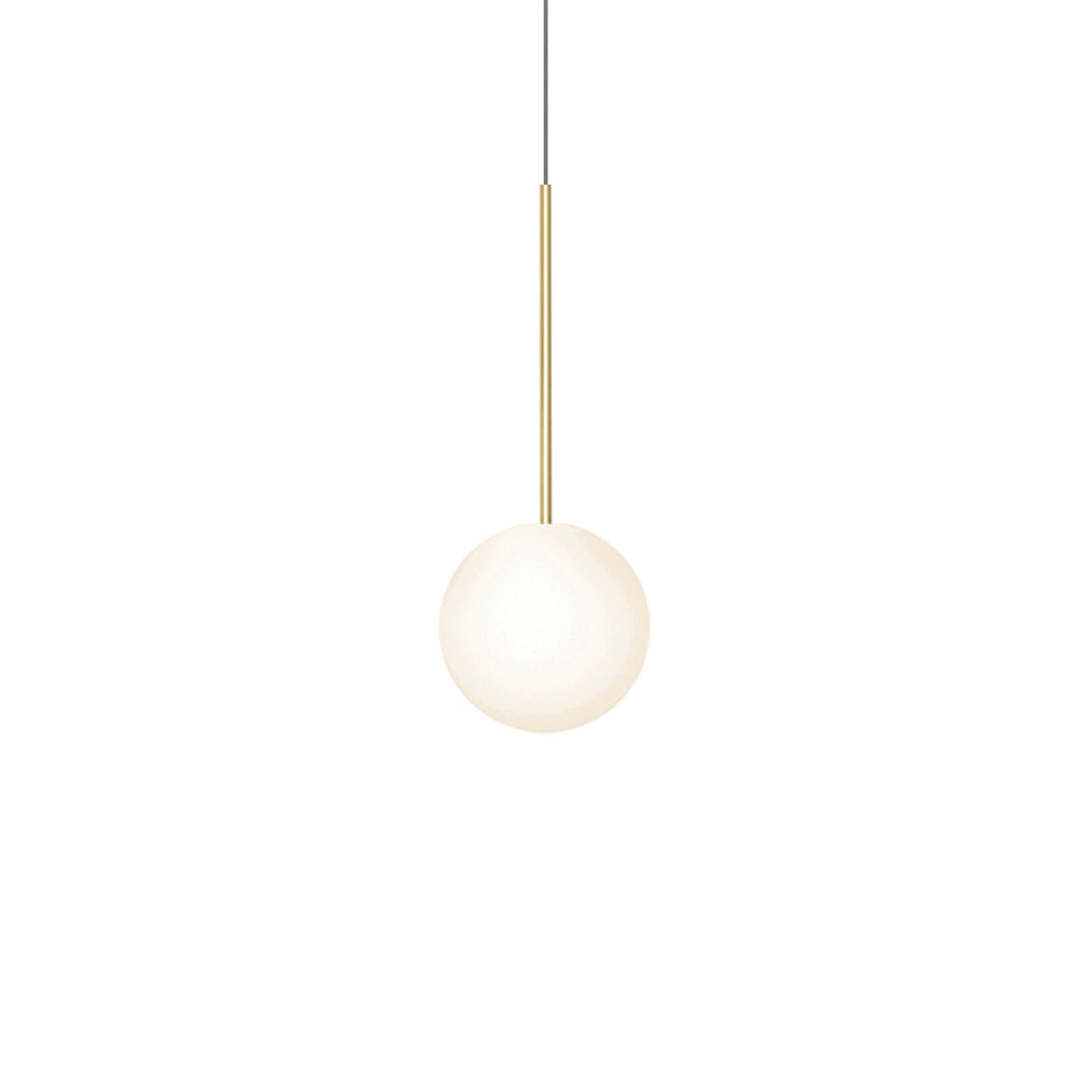 Suspension LED minimaliste, chaude et discrète, sphère en acier, verre et aluminium