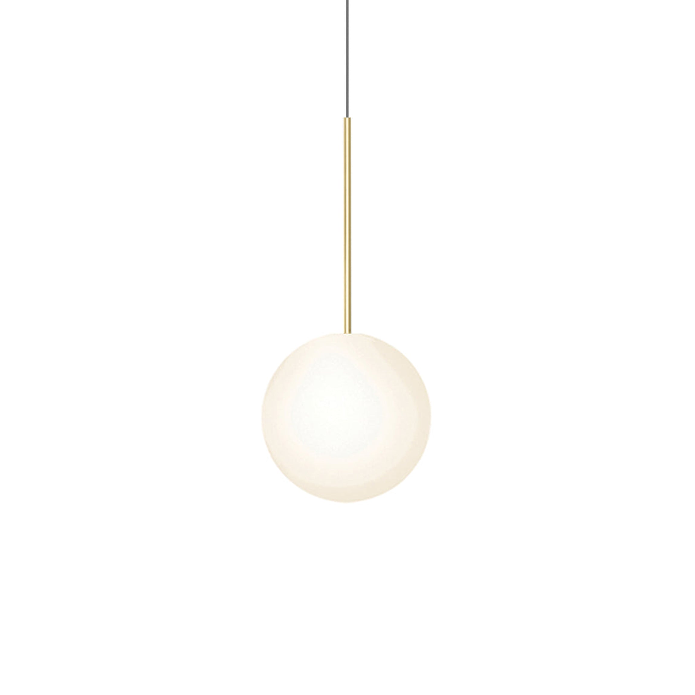 Suspension LED minimaliste, chaude et discrète, sphère en acier, verre et aluminium