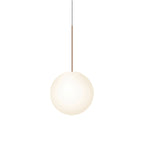 Suspension LED minimaliste, chaude et discrète, sphère en acier, verre et aluminium