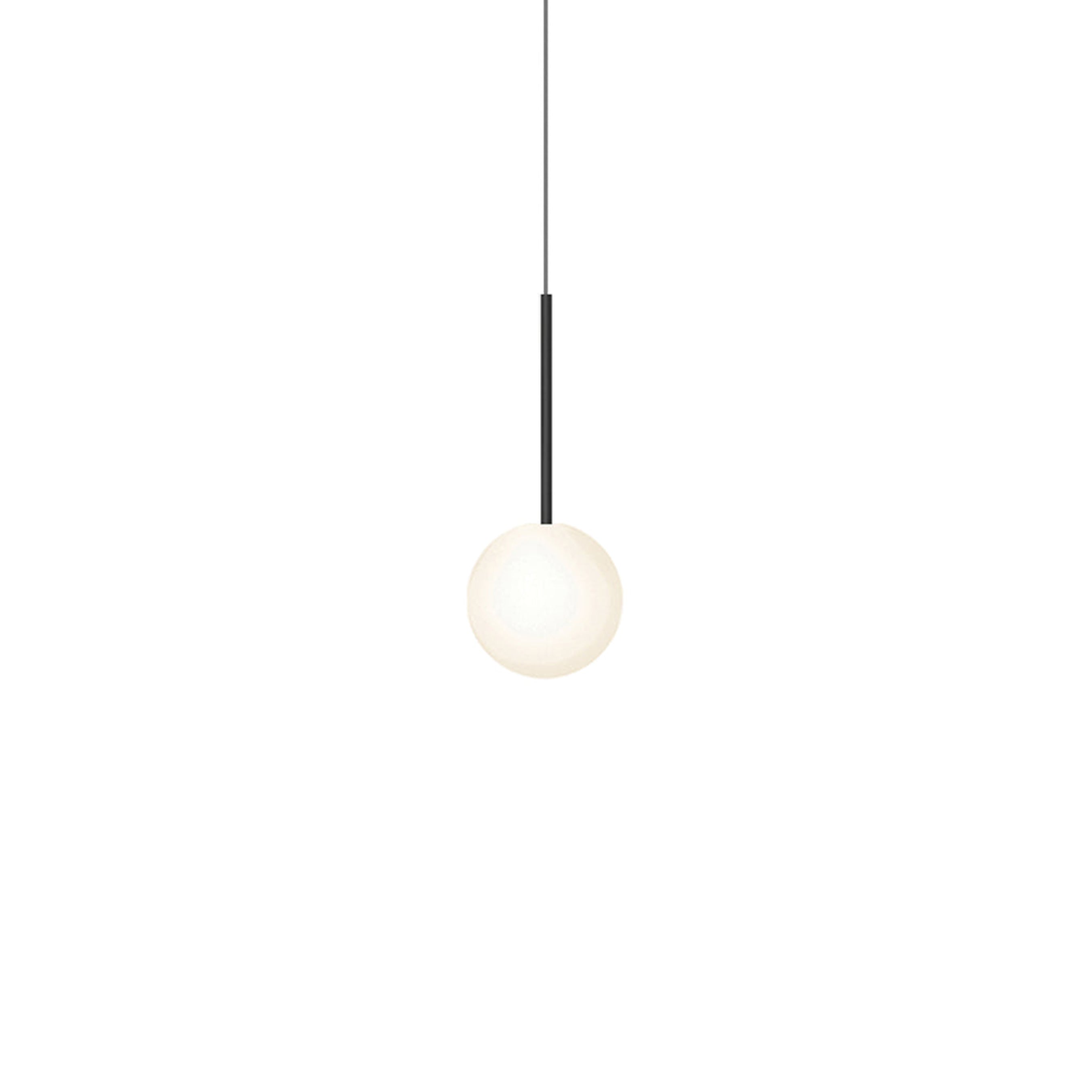 Suspension LED minimaliste, chaude et discrète, sphère en acier, verre et aluminium