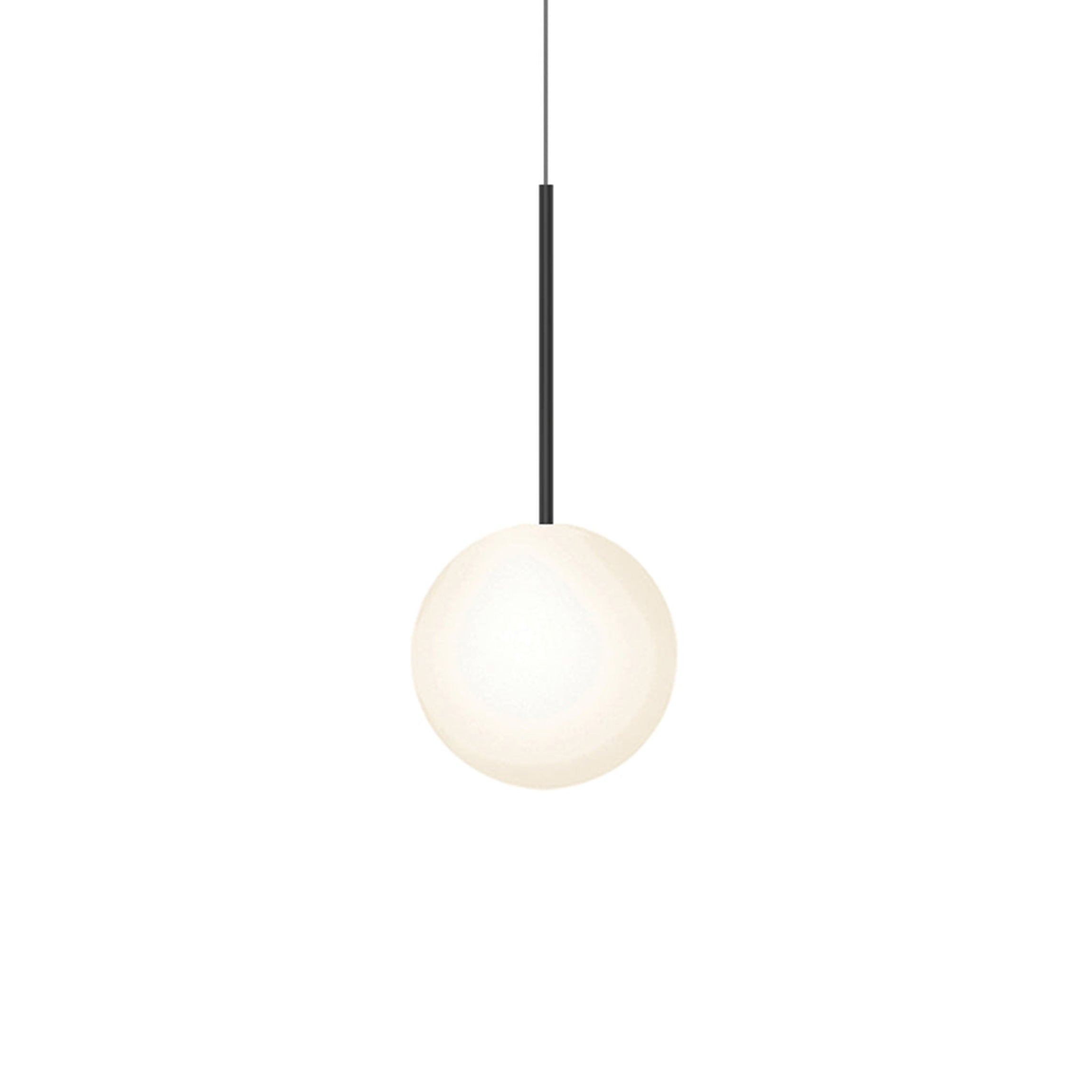 Suspension LED minimaliste, chaude et discrète, sphère en acier, verre et aluminium