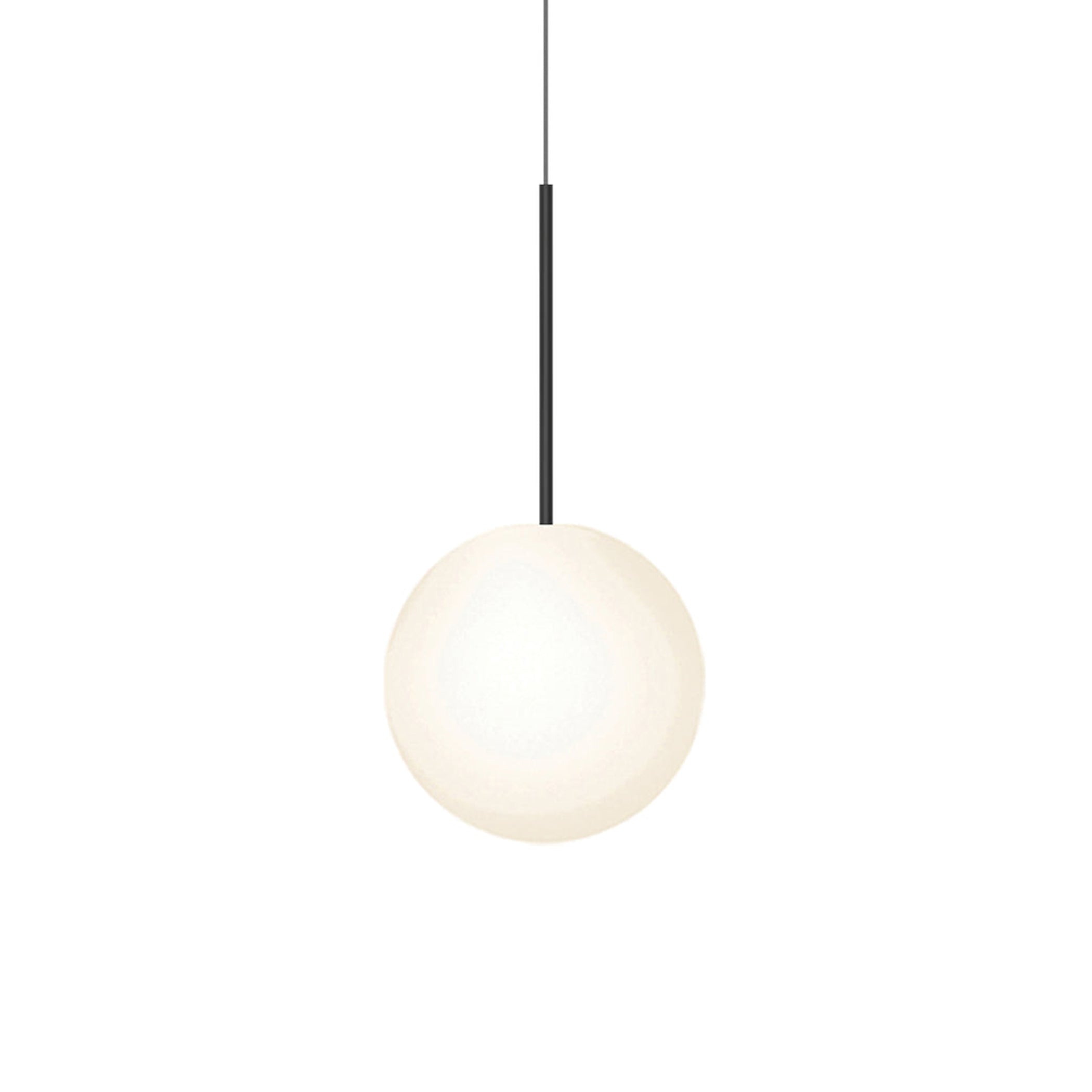 Suspension LED minimaliste, chaude et discrète, sphère en acier, verre et aluminium