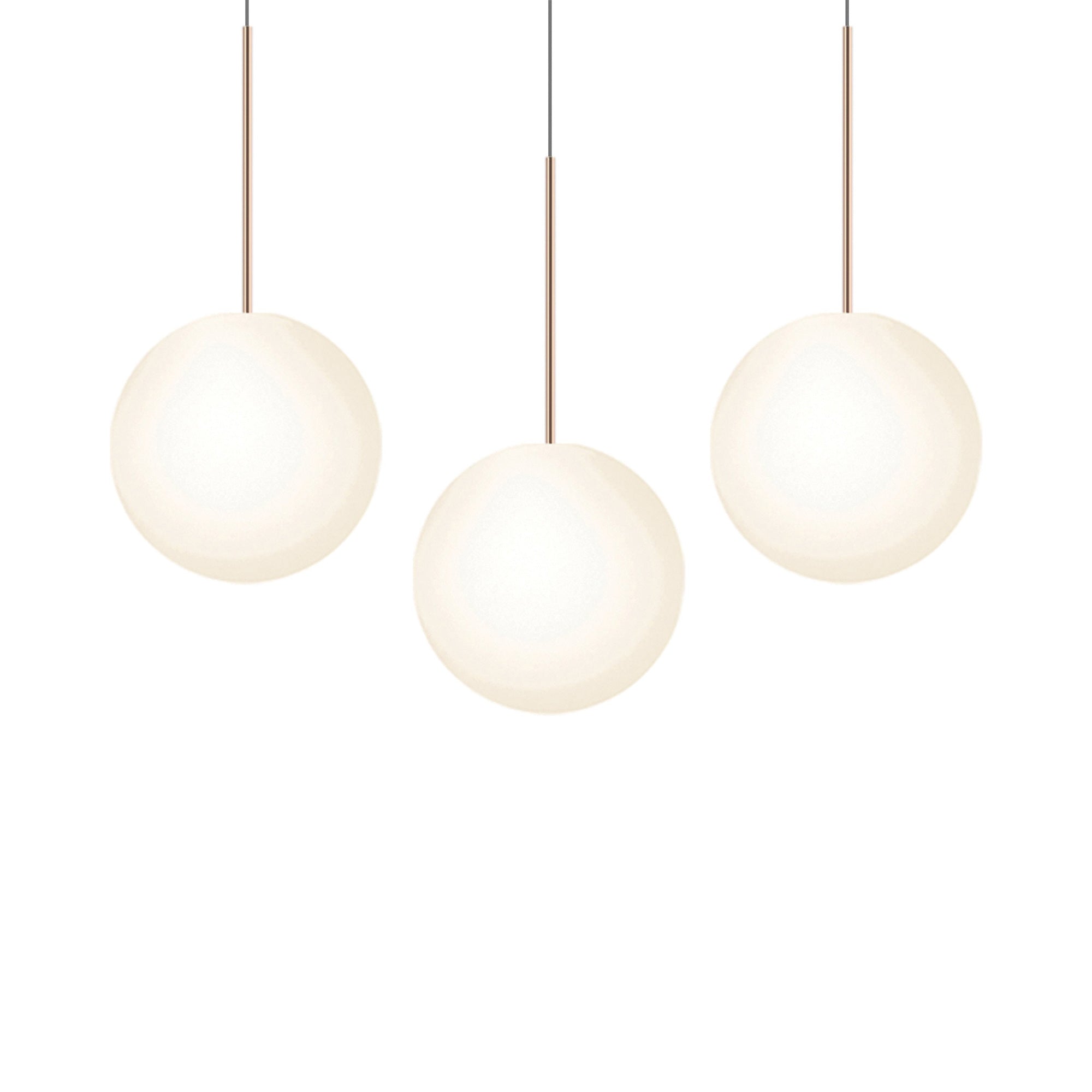 Suspension LED minimaliste, chaude et discrète, sphère en acier, verre et aluminium