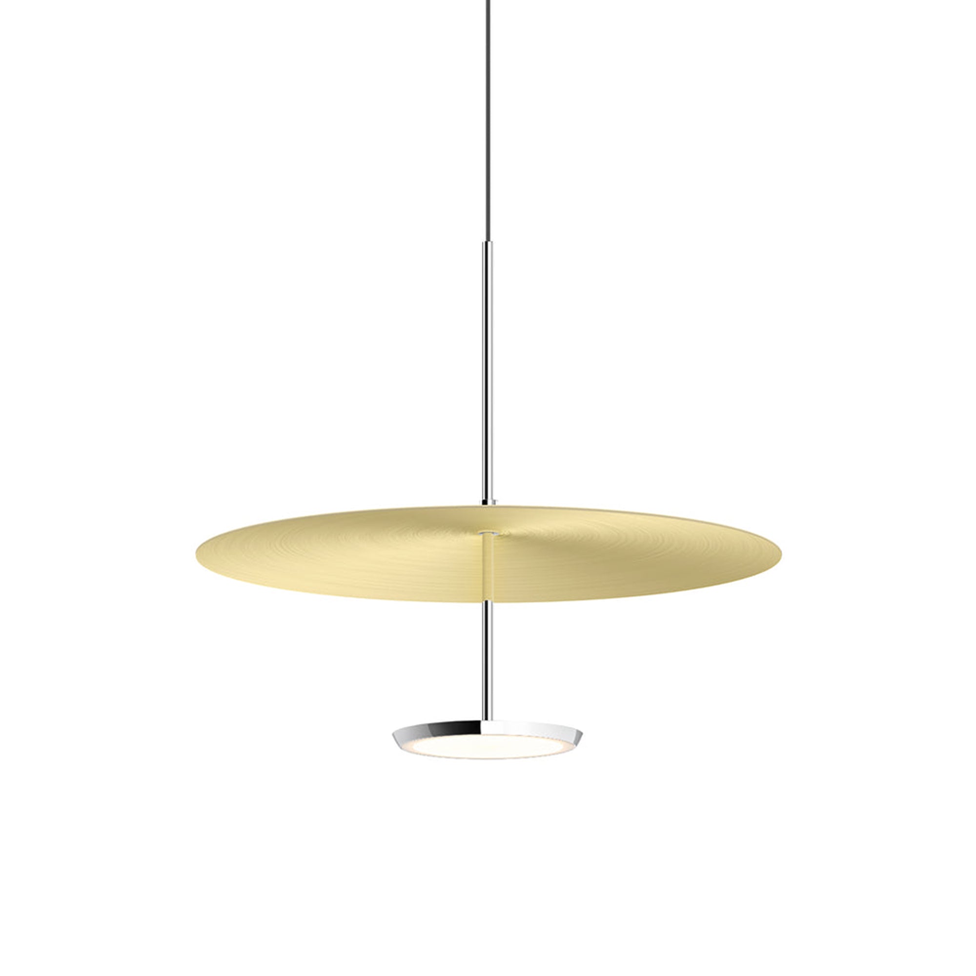 Suspension LED rétro en aluminium et tissu