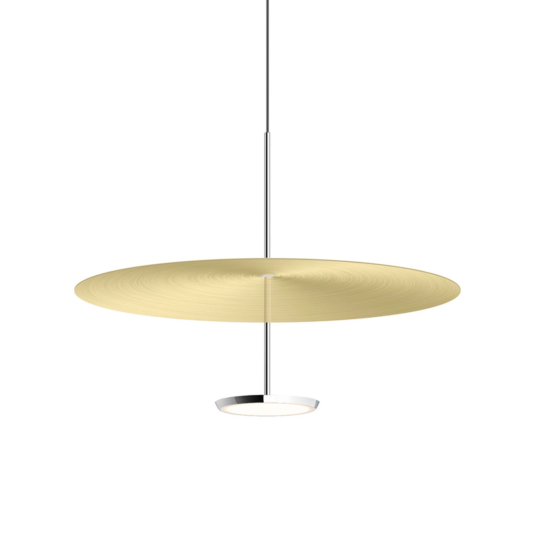 Suspension LED rétro en aluminium et tissu