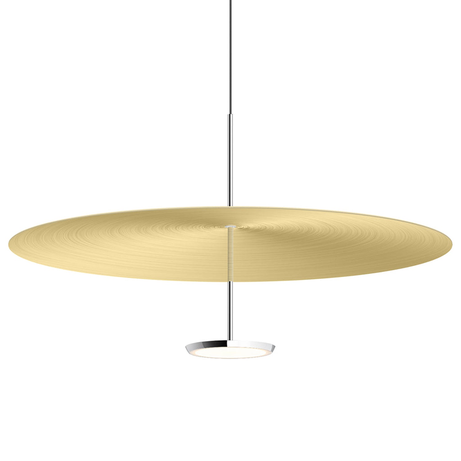 Suspension LED rétro en aluminium et tissu
