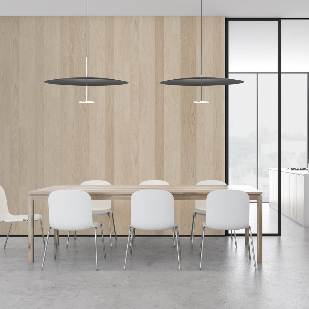 Suspension LED rétro en aluminium et tissu