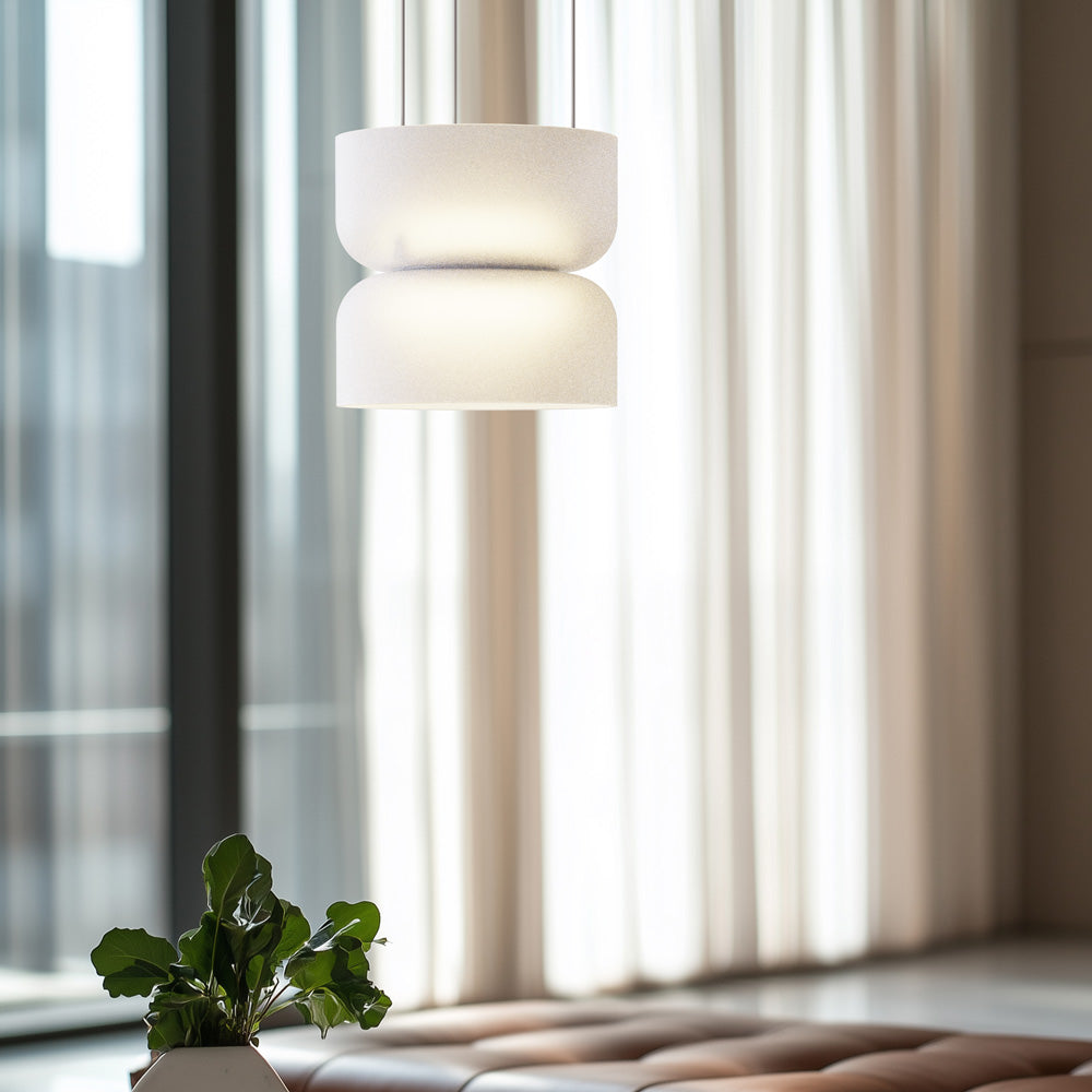 Mini suspension LED dôme en verre éclairage haut et bas