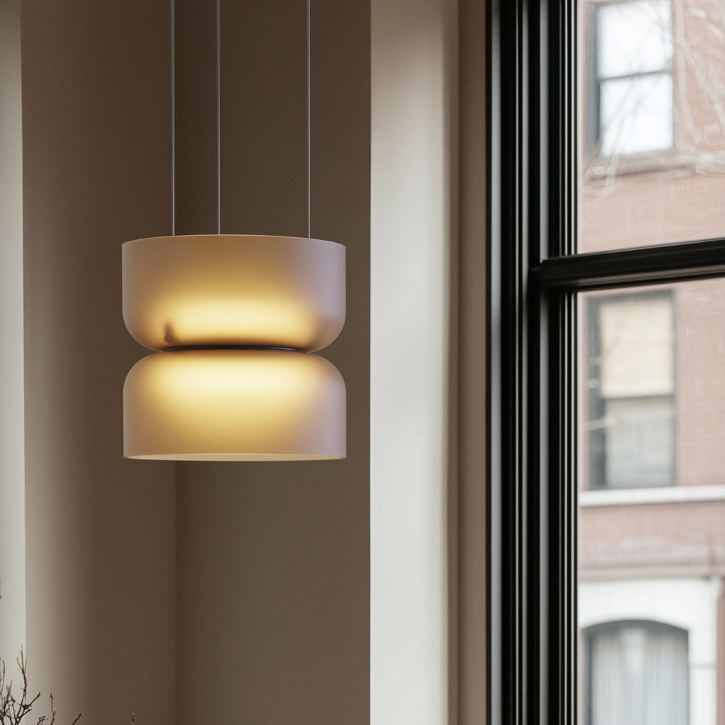 Mini suspension LED dôme en verre éclairage haut et bas