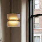 Mini suspension LED dôme en verre éclairage haut et bas