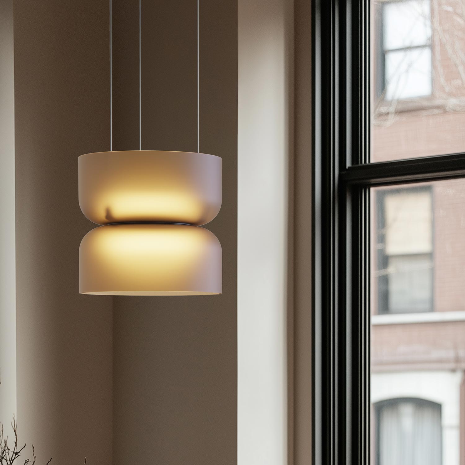 Mini suspension LED dôme en verre éclairage haut et bas