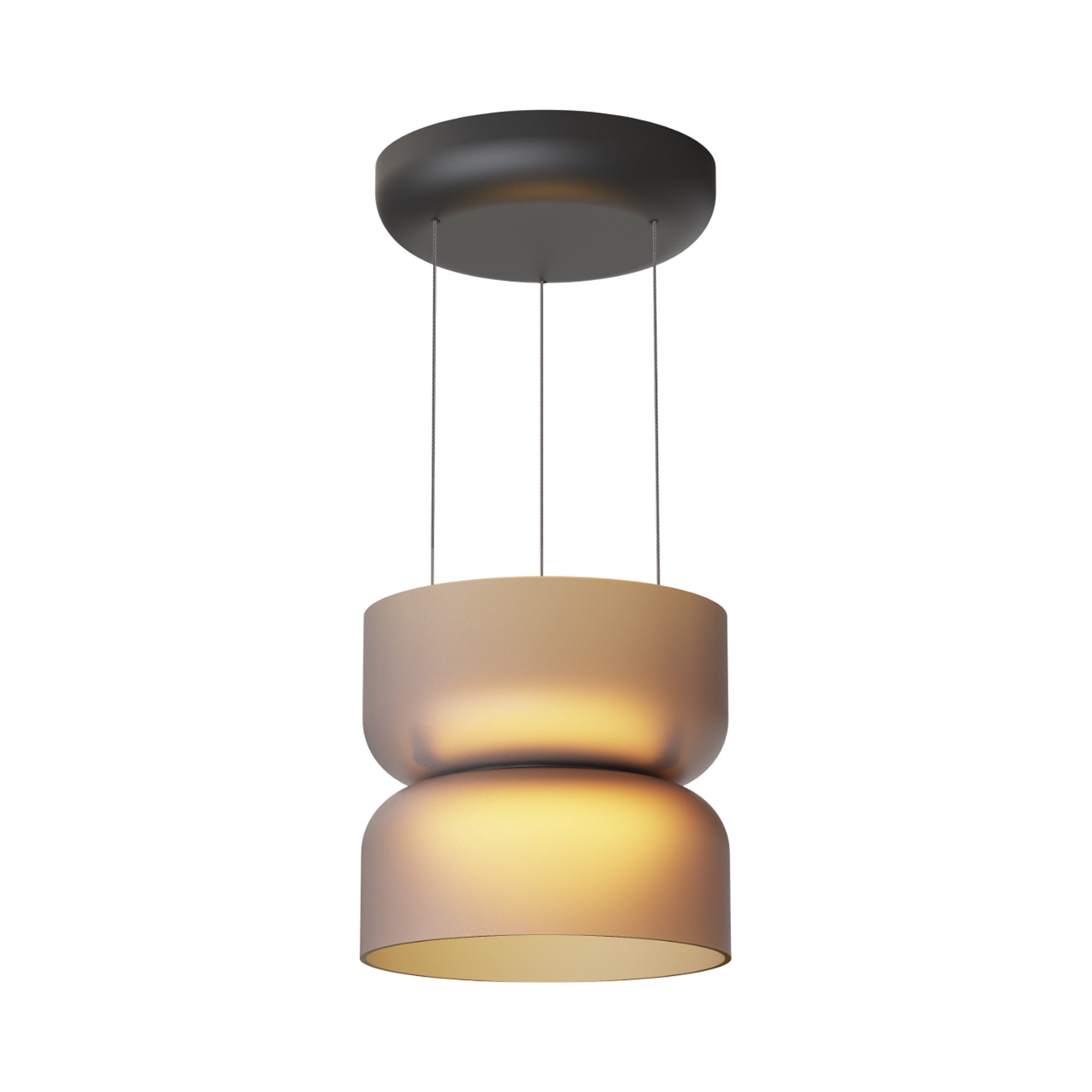 Mini suspension LED dôme en verre éclairage haut et bas