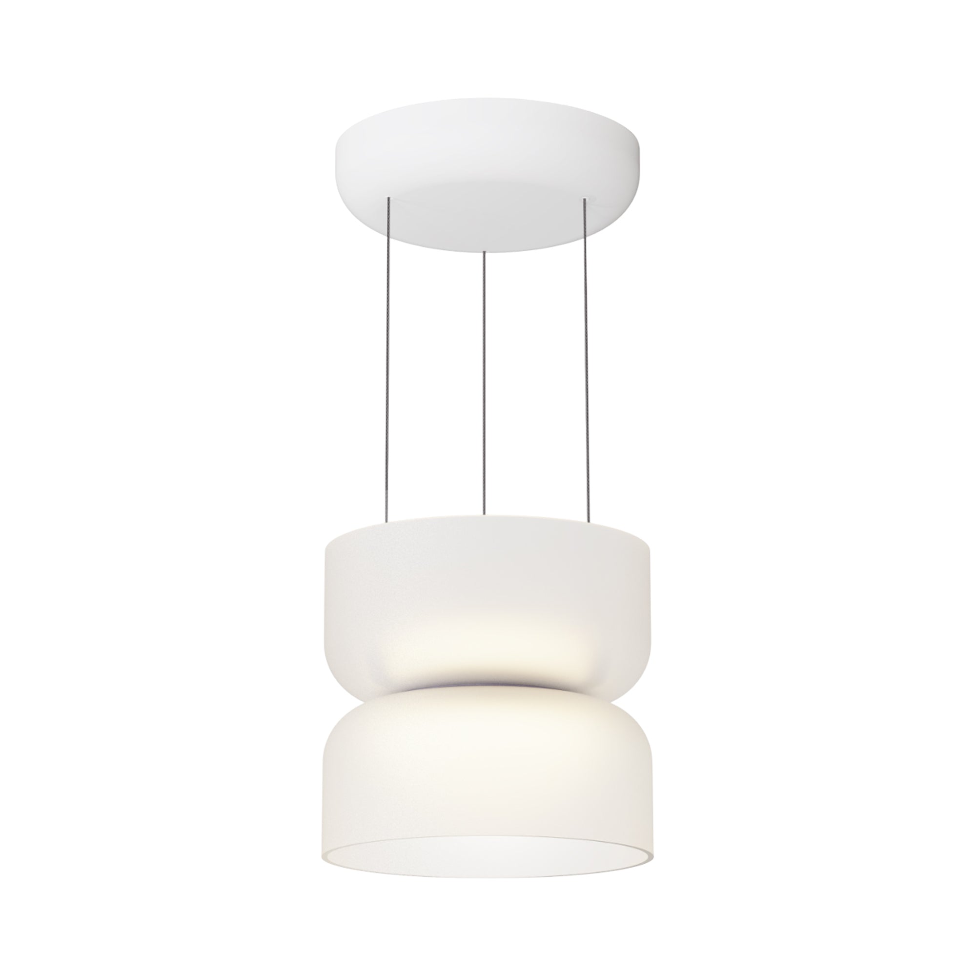 Mini suspension LED dôme en verre éclairage haut et bas