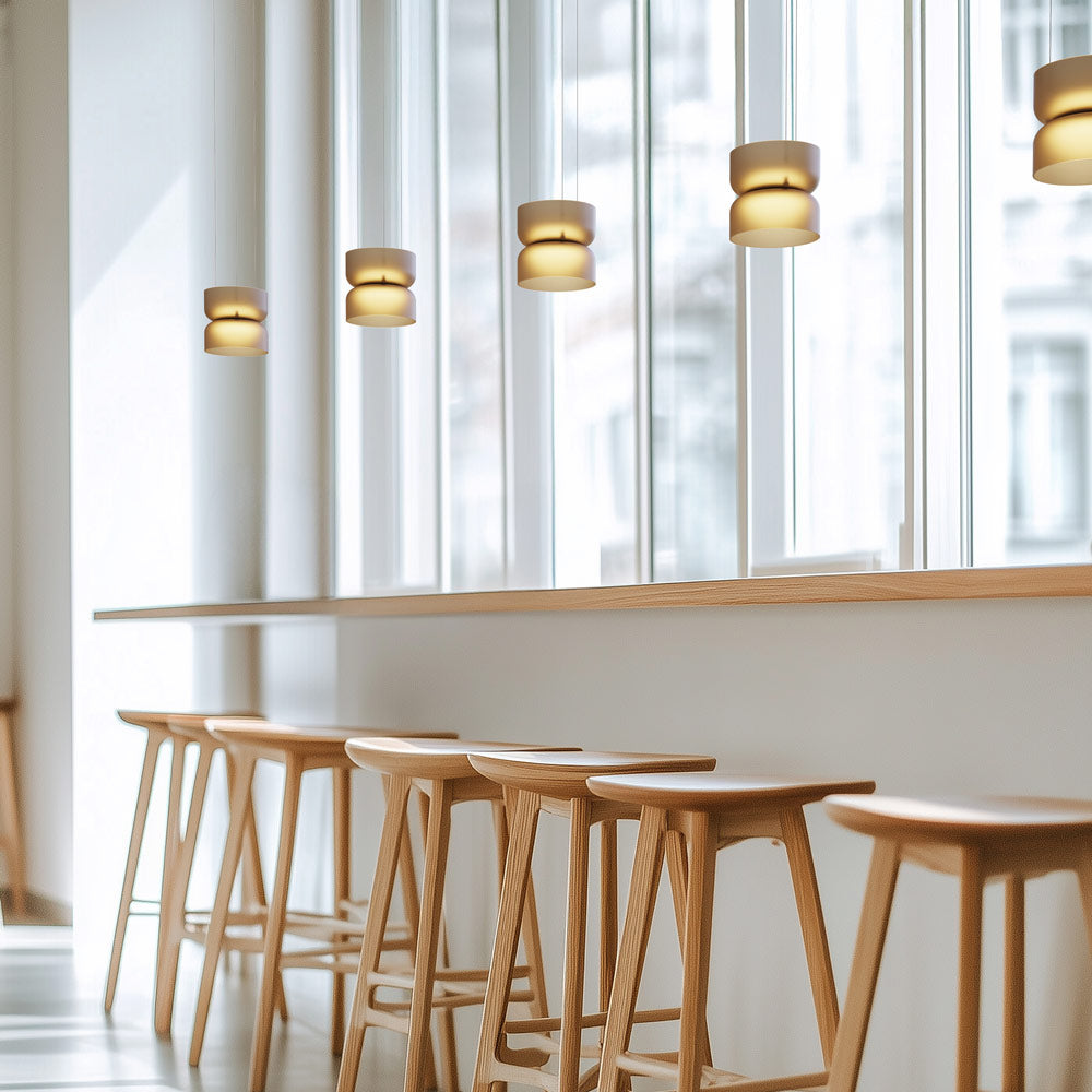 Mini suspension LED dôme en verre éclairage haut et bas