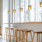 Mini suspension LED dôme en verre éclairage haut et bas