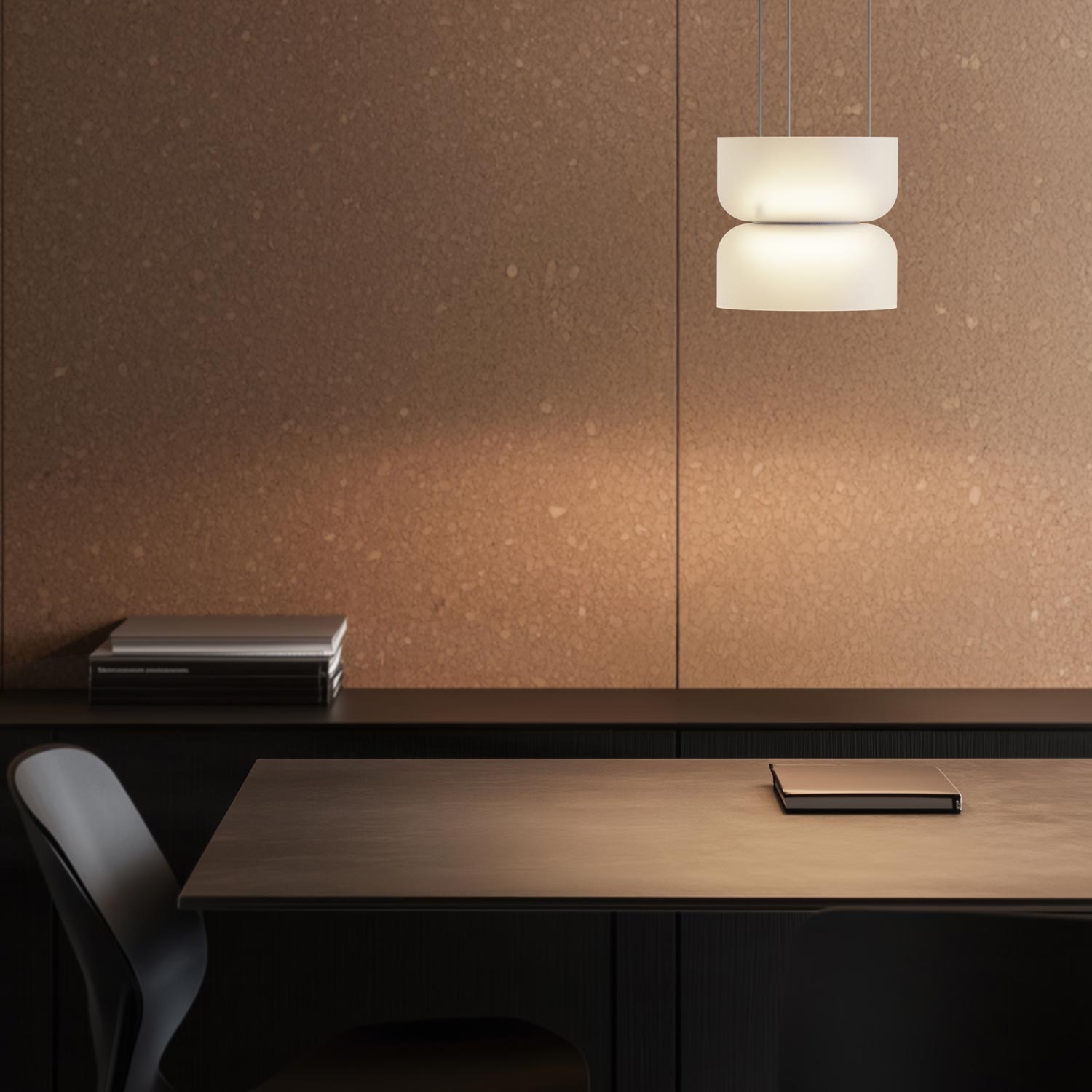 Mini suspension LED dôme en verre éclairage haut et bas