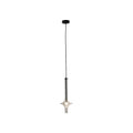 Suspension LED en tige de verre luminescente