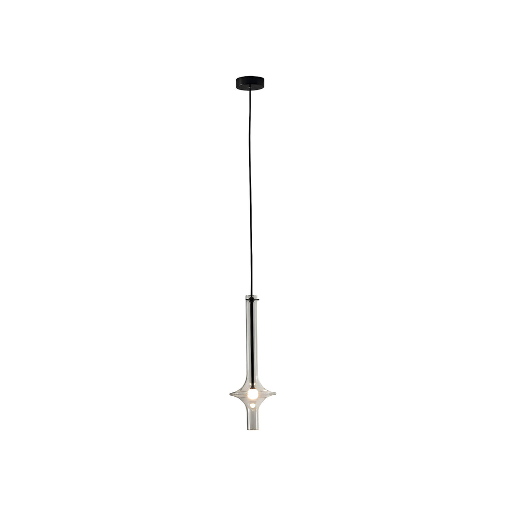 Suspension LED en tige de verre luminescente