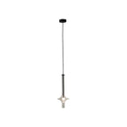 Suspension LED en tige de verre luminescente