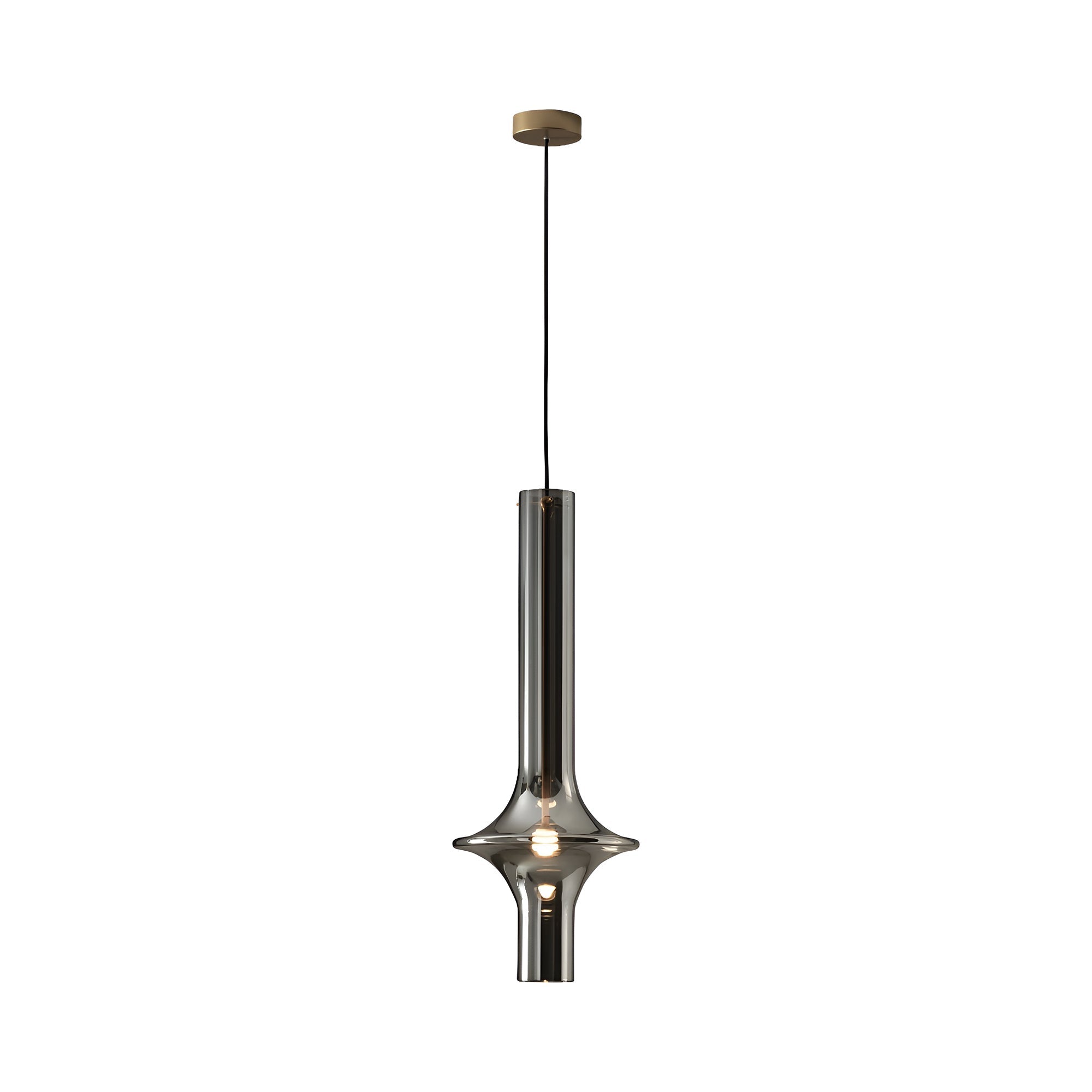 Suspension LED en tige de verre luminescente