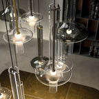 Suspension LED en tige de verre luminescente