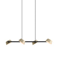 Suspension linéaire DEL circulaire en aluminium métallique sculptural 132PL4