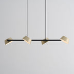 Suspension linéaire DEL circulaire en aluminium métallique sculptural 132PL4