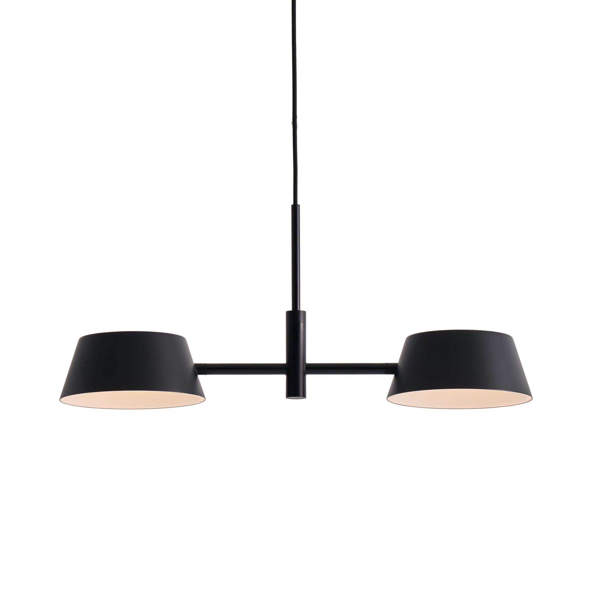 Suspension LED sculpturale creuse en métal