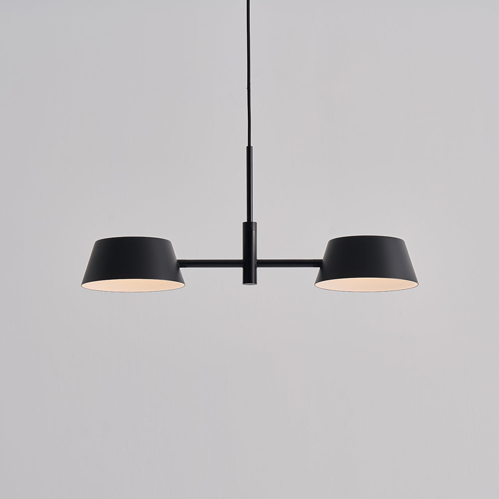 Suspension LED sculpturale creuse en métal