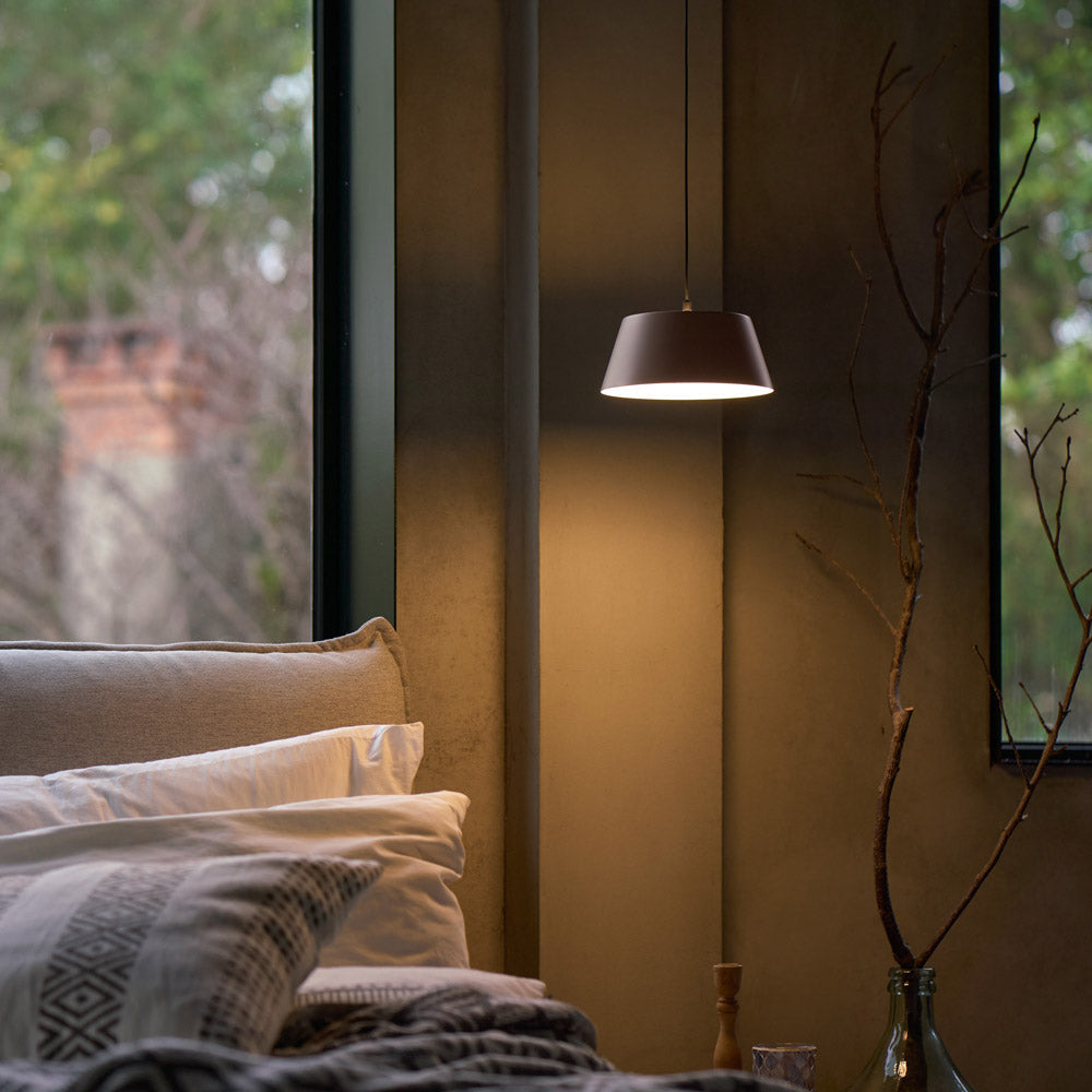 Suspension LED en métal creux, tambour unique