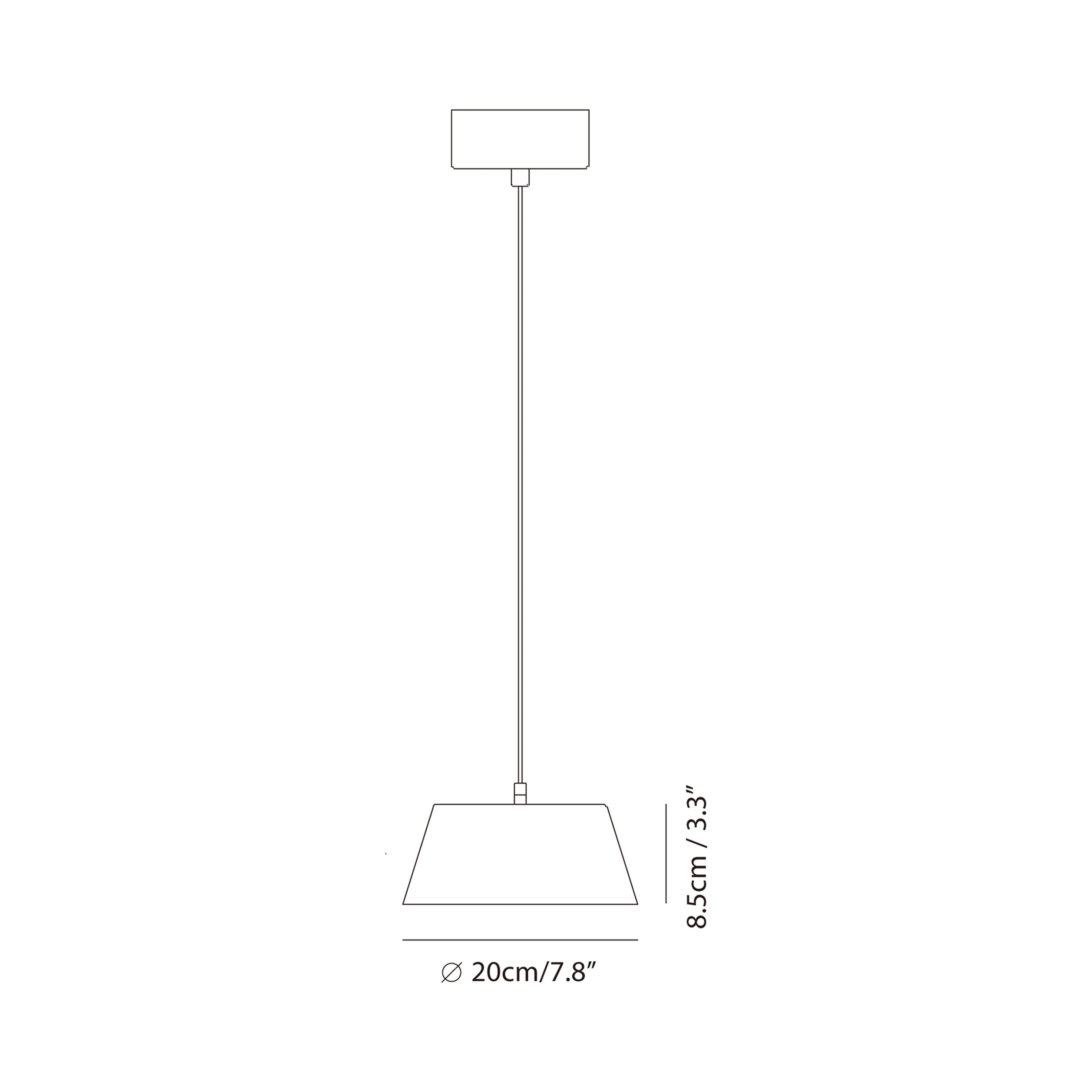 Suspension LED en métal creux, tambour unique