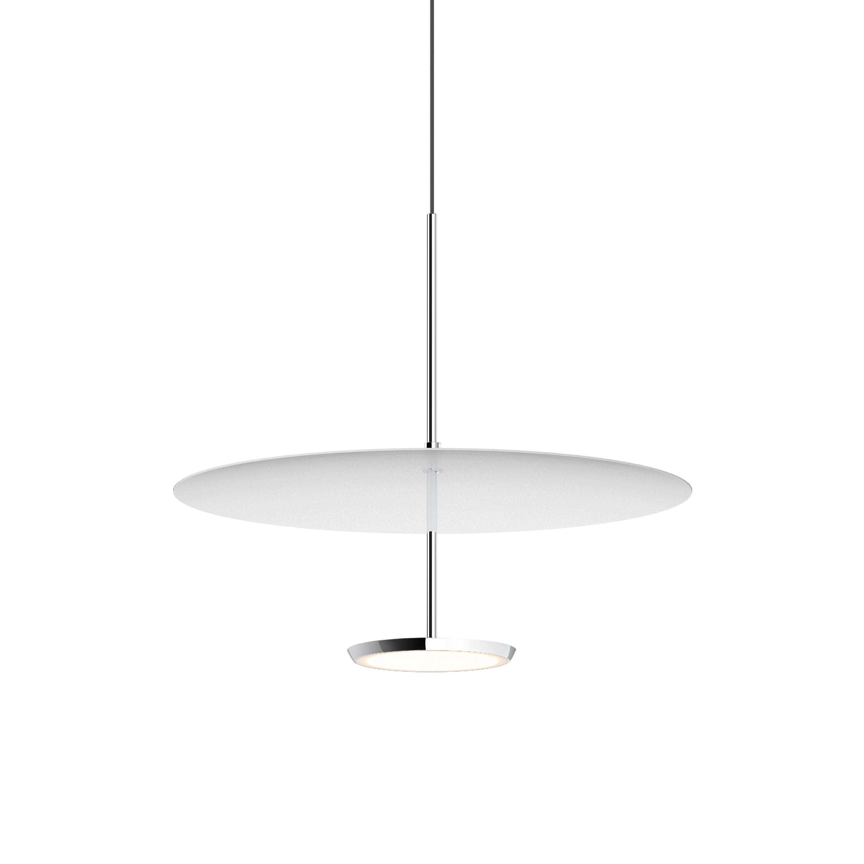Suspension LED rétro en aluminium et tissu