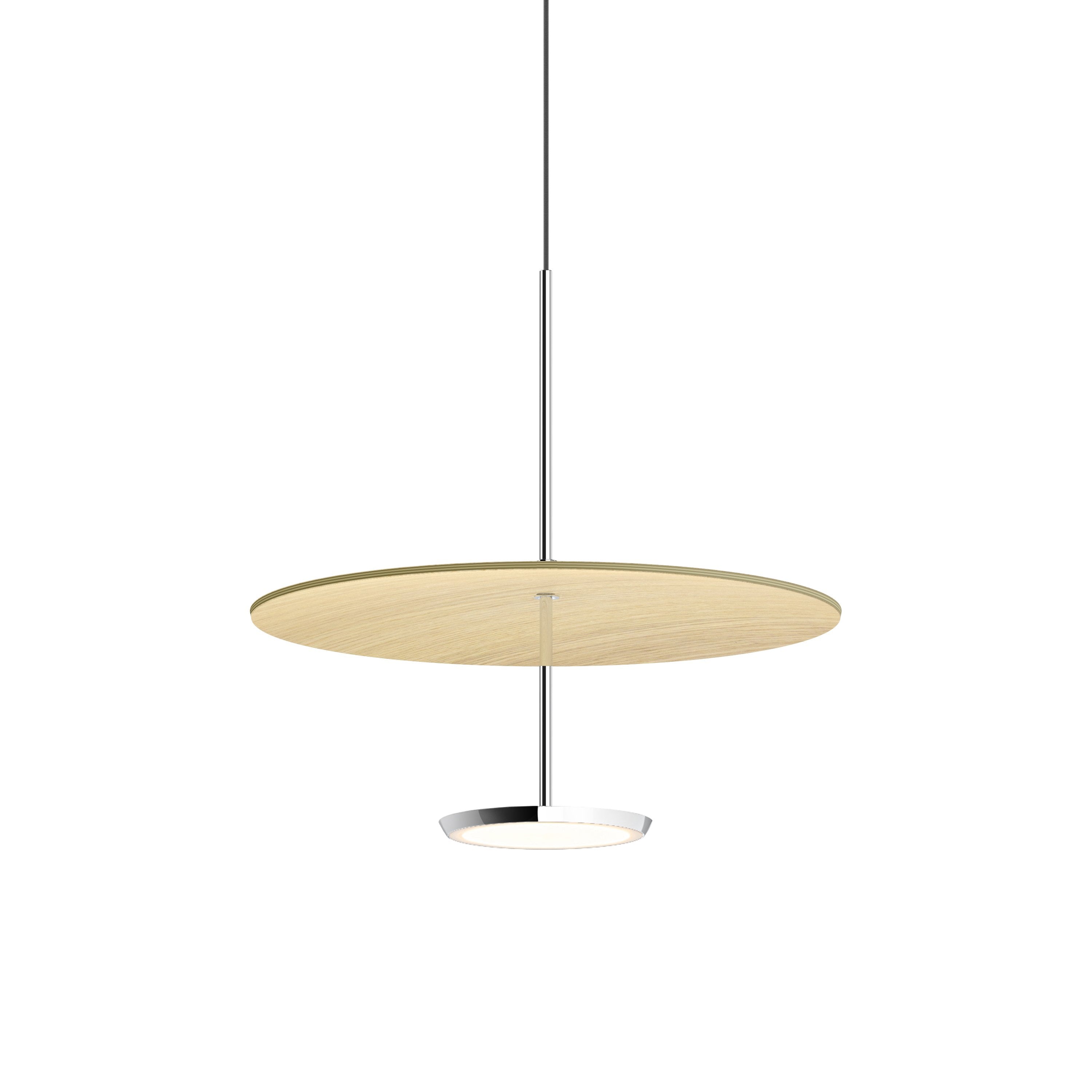 Suspension LED rétro en aluminium et tissu