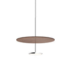 Suspension LED rétro en aluminium et tissu