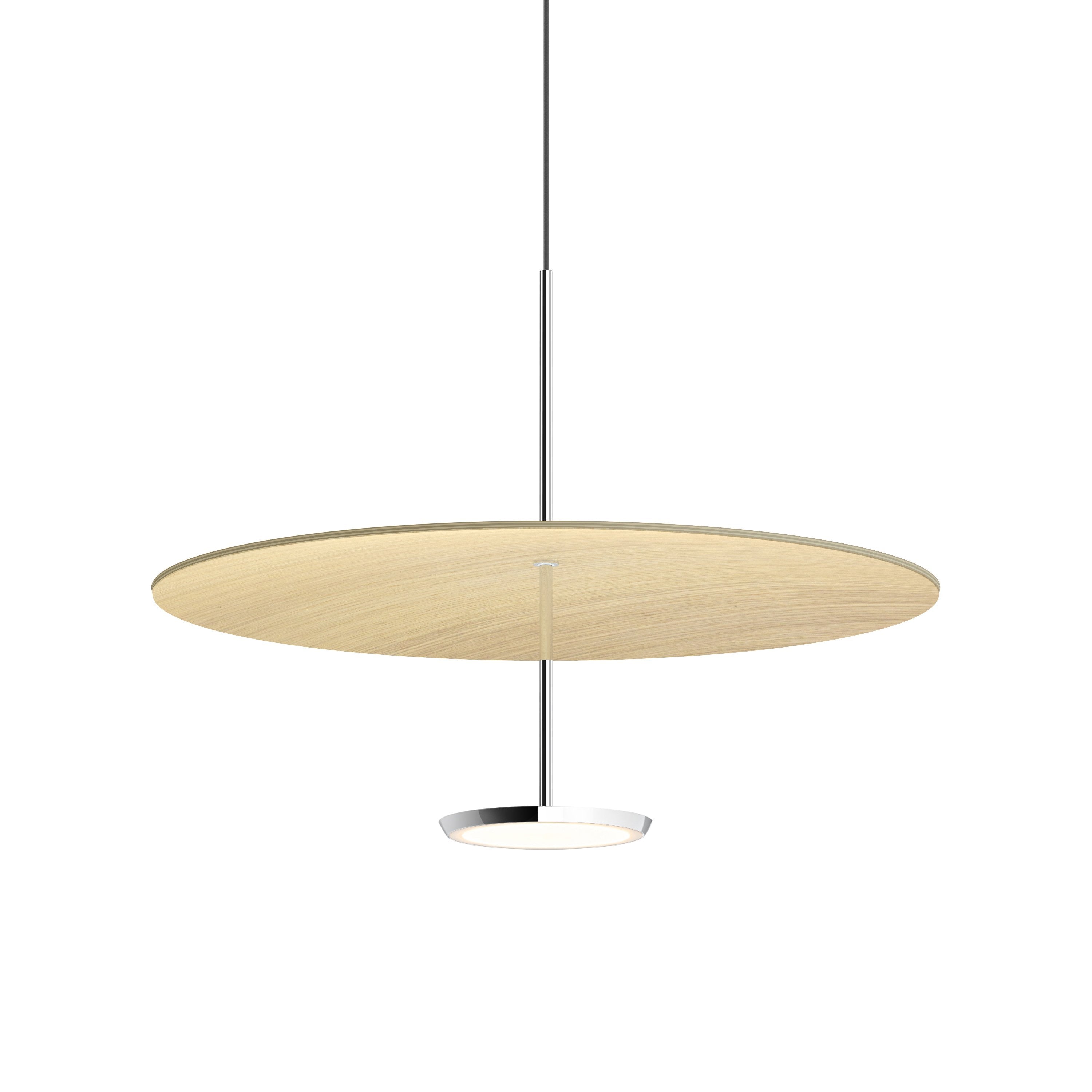 Suspension LED rétro en aluminium et tissu