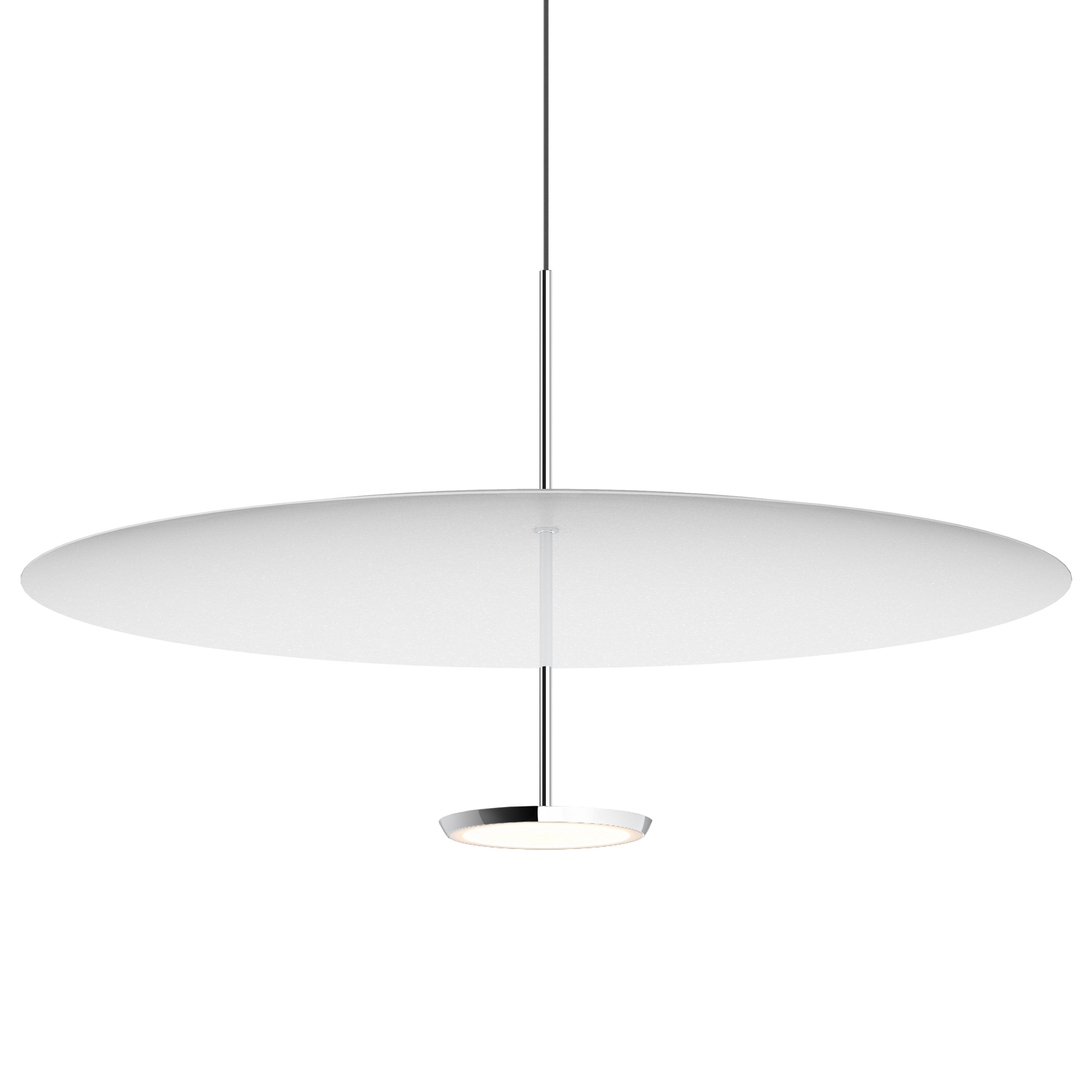 Suspension LED rétro en aluminium et tissu