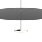 Suspension LED rétro en aluminium et tissu