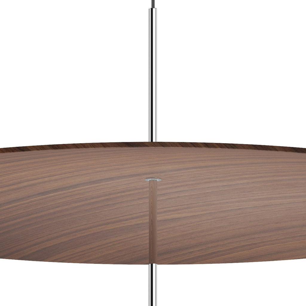 Suspension LED rétro en aluminium et tissu