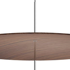 Suspension LED rétro en aluminium et tissu