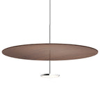 Suspension LED rétro en aluminium et tissu