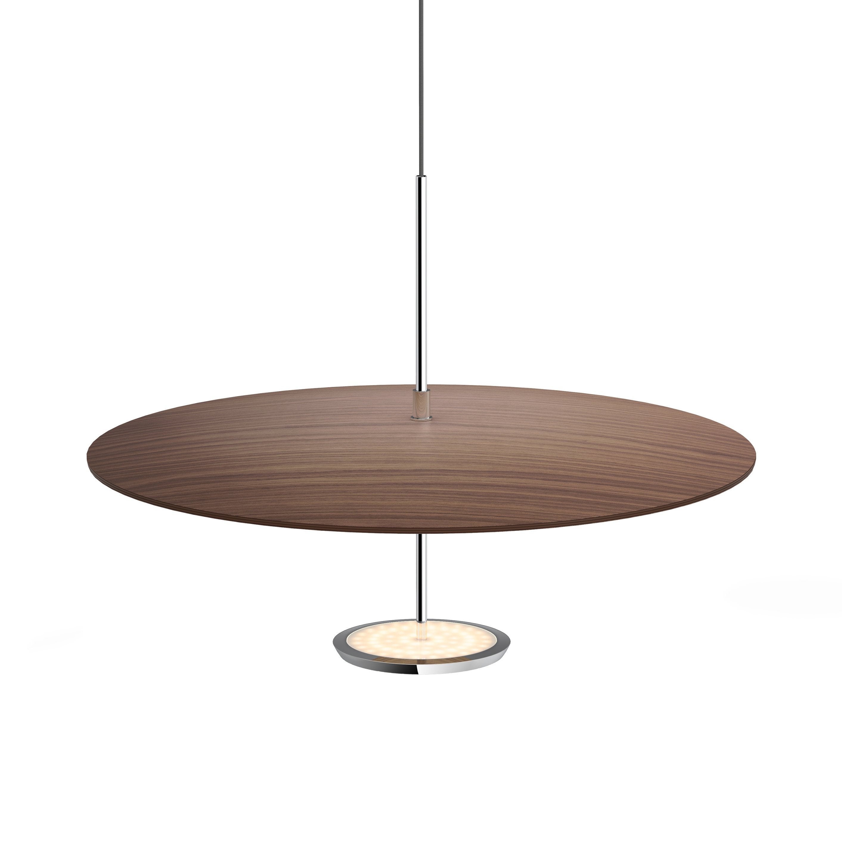 Suspension LED rétro en aluminium et tissu