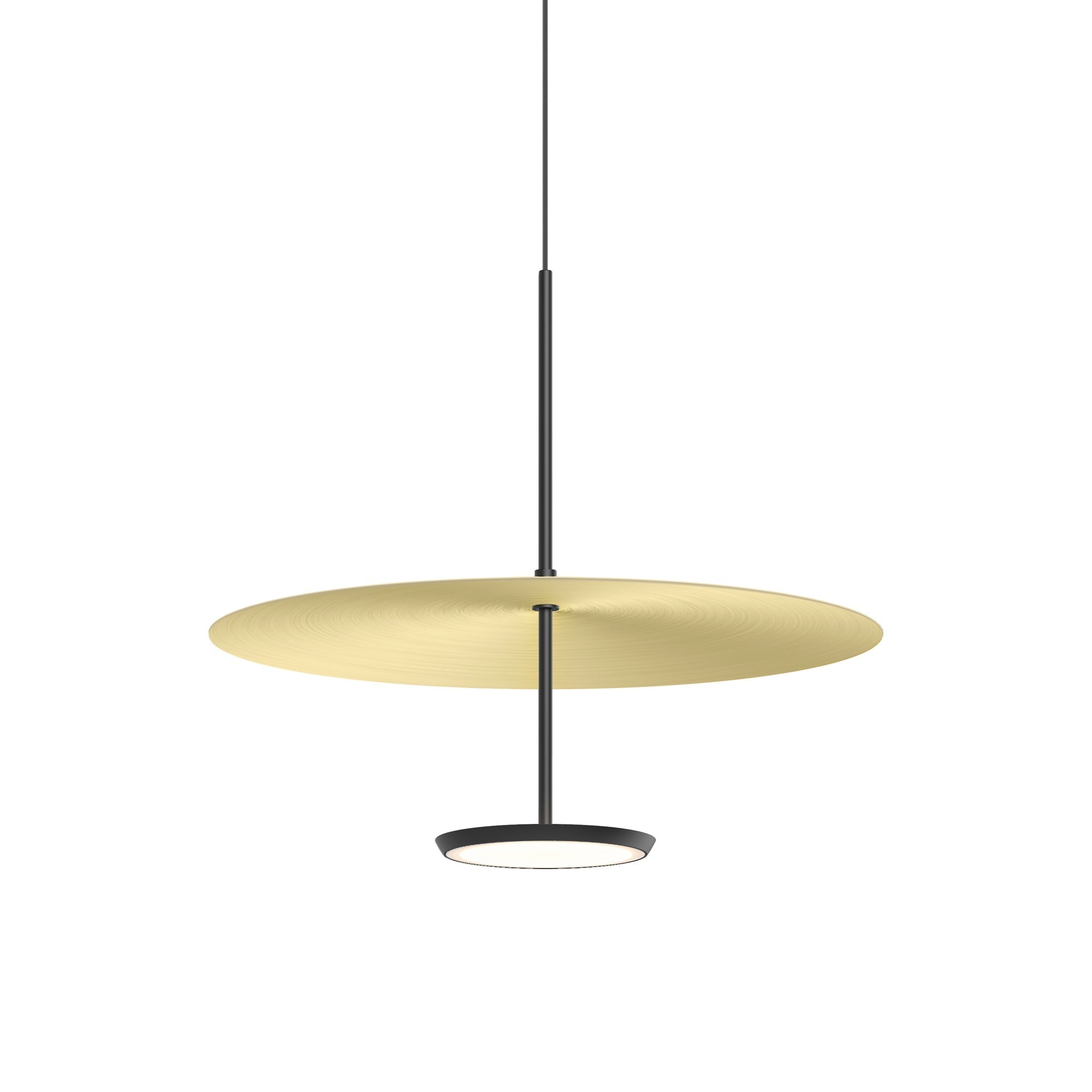 Suspension LED rétro en aluminium et tissu