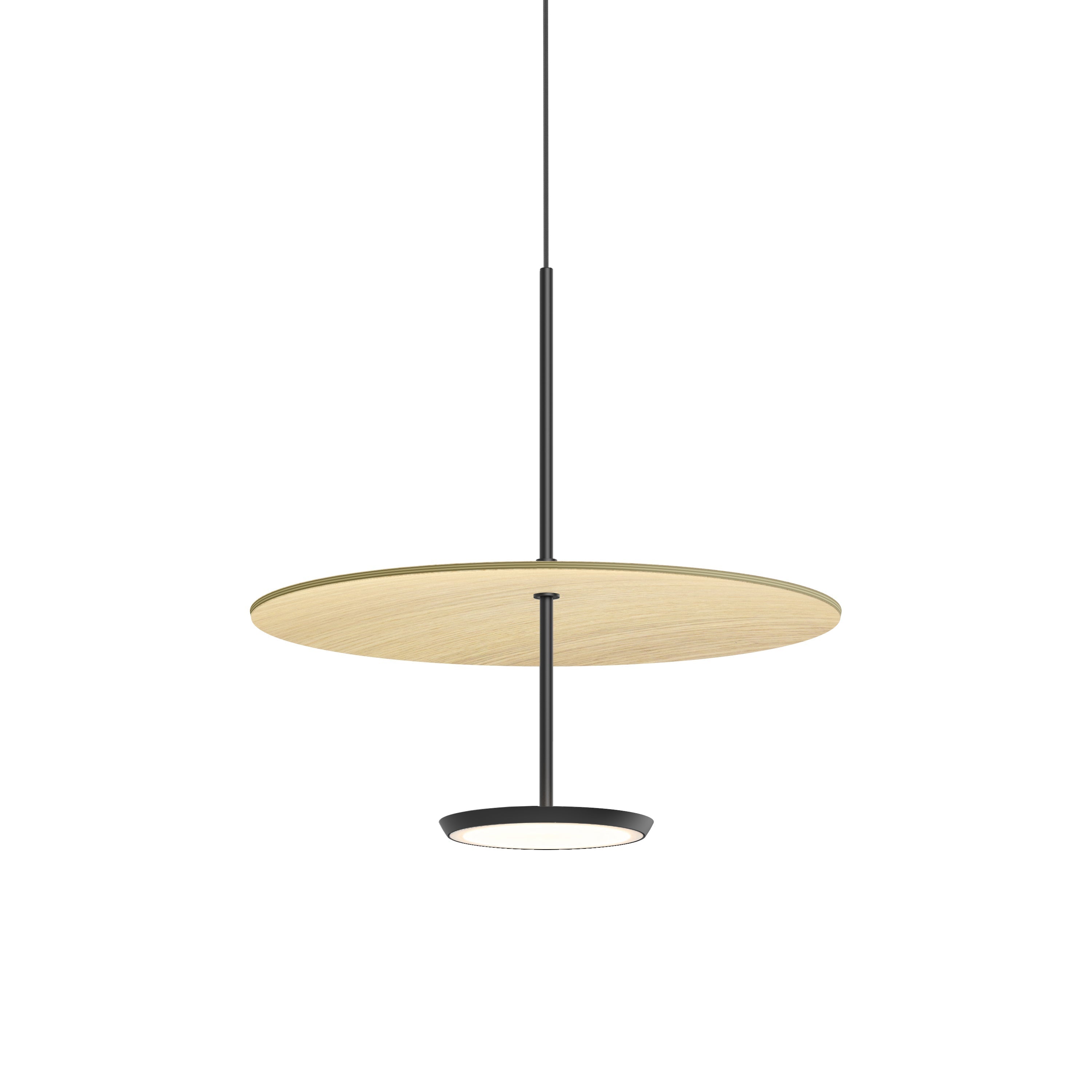 Suspension LED rétro en aluminium et tissu
