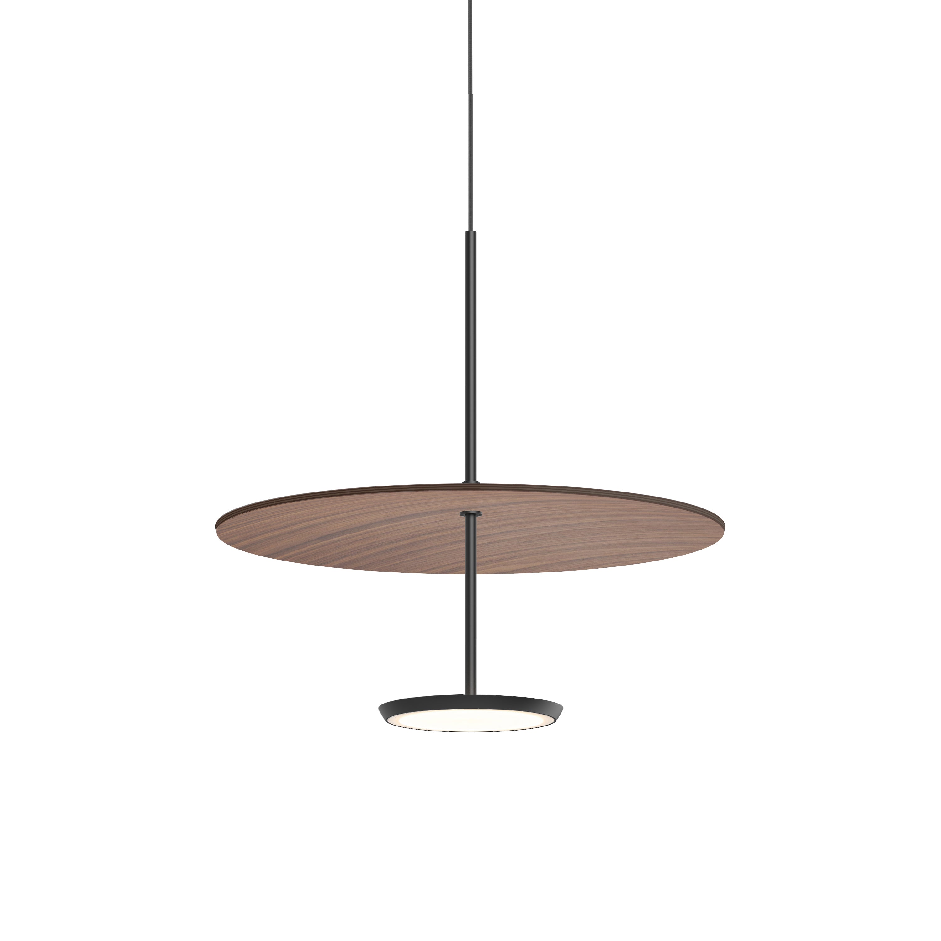 Suspension LED rétro en aluminium et tissu