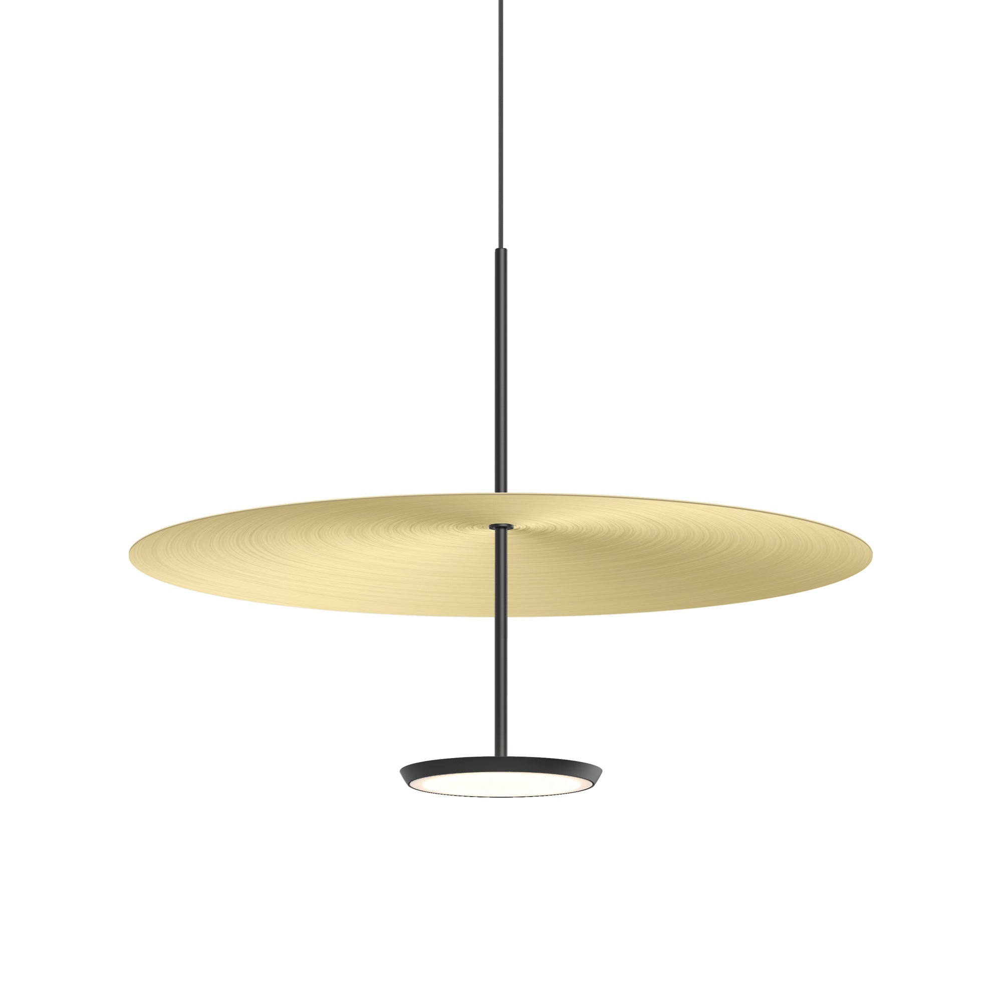 Suspension LED rétro en aluminium et tissu