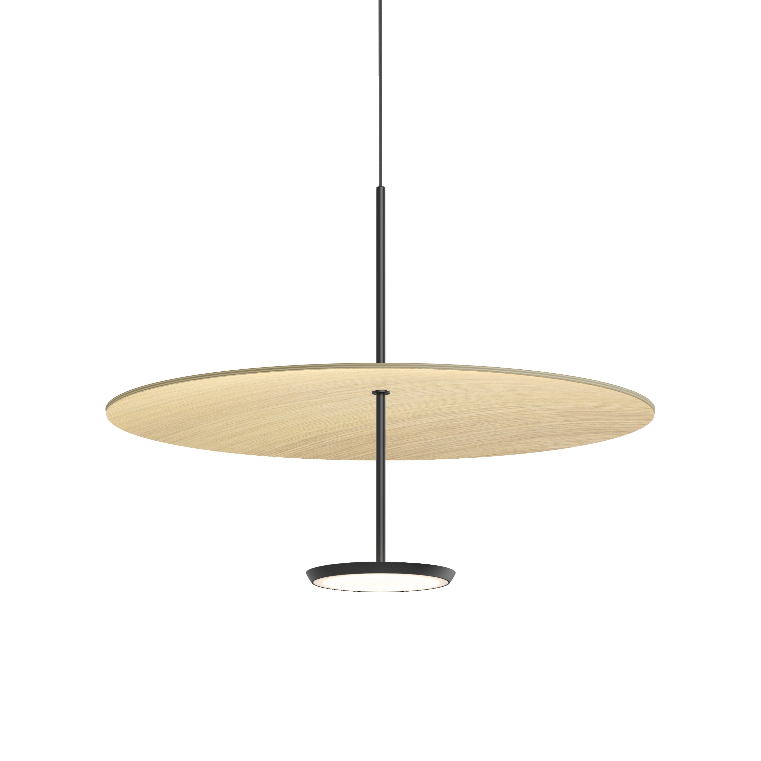 Suspension LED rétro en aluminium et tissu