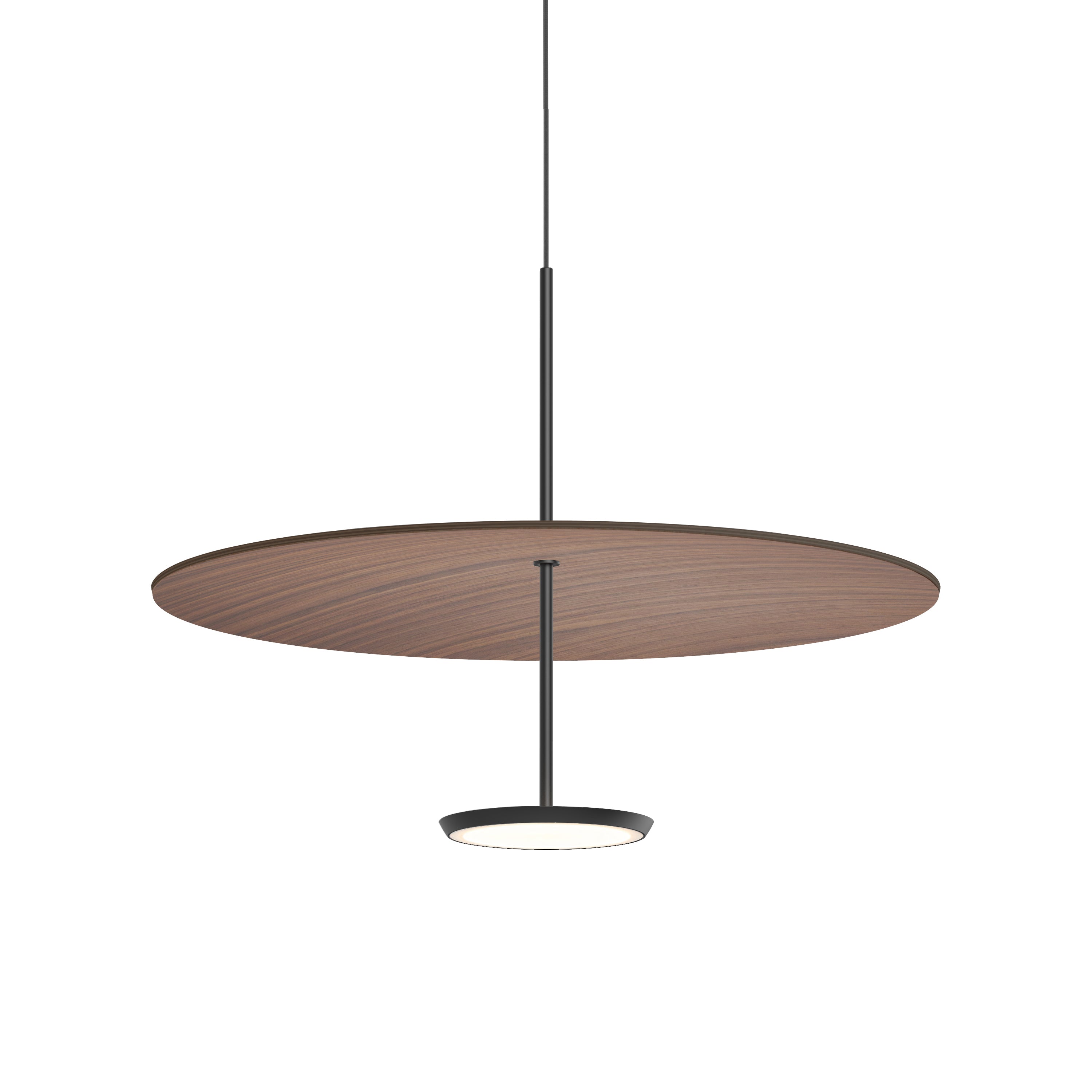 Suspension LED rétro en aluminium et tissu